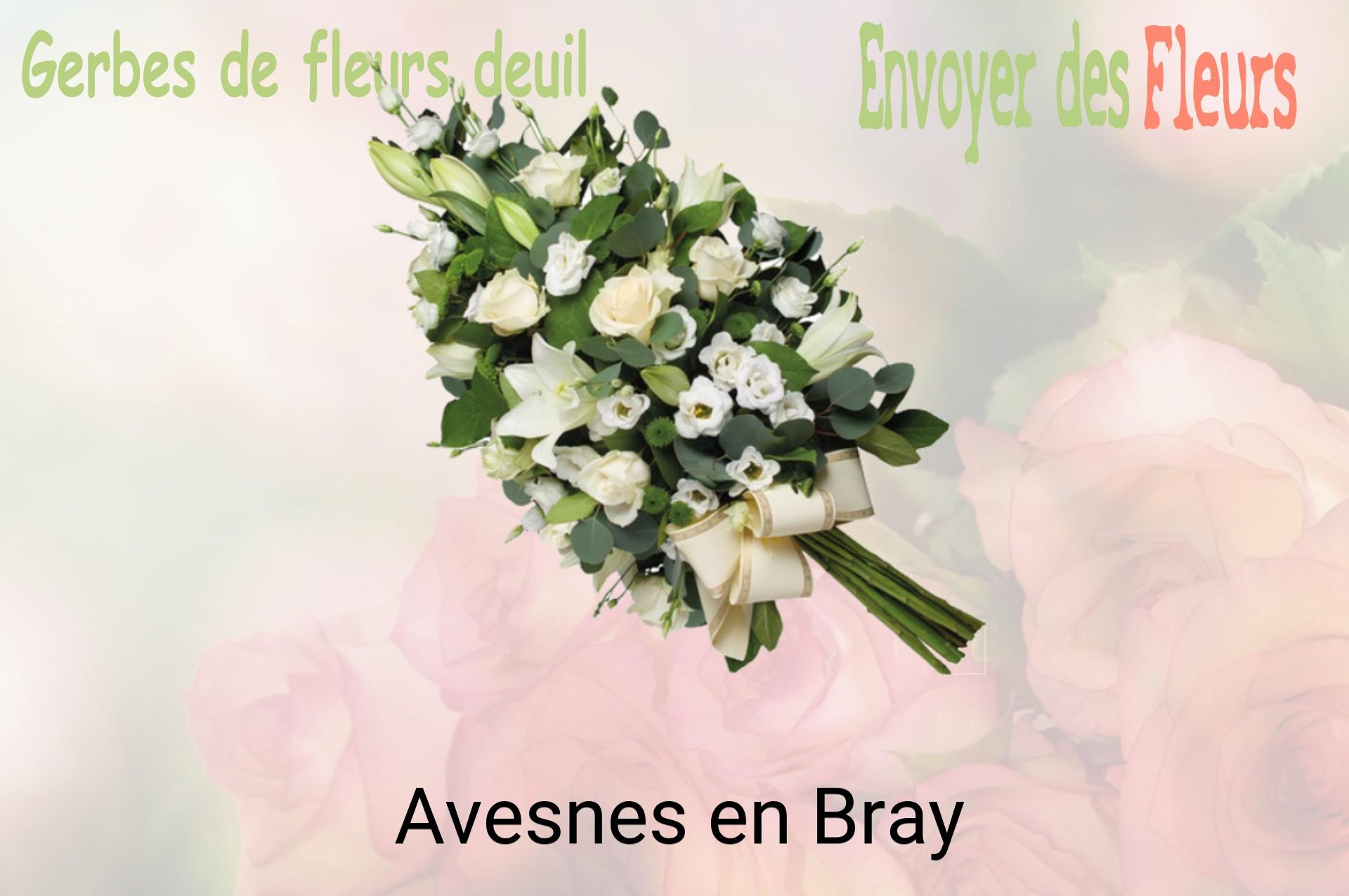 Gerbe de fleurs de deuil livrée à Avesnes-en-Bray